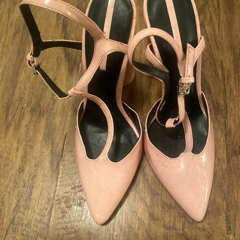 Zara Pink Strappy Heels